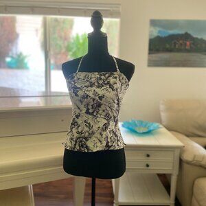 White House Black Market Floral Corset Top